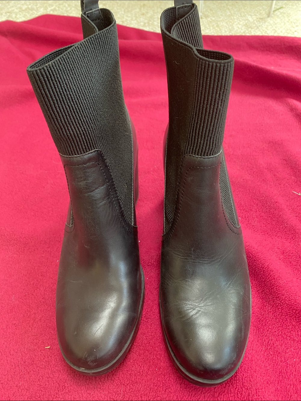 Black Chelsea Sock Ankle Boots